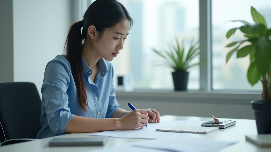 Career development and professional growth visualization with training materials